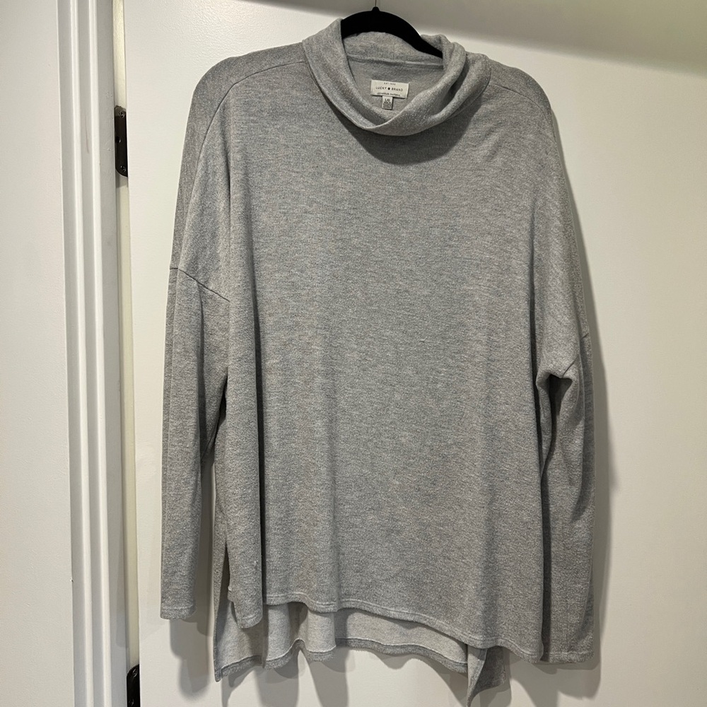 Lucky Brand  - Large - Gray Cowl Neck Sweater